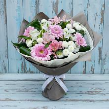 Букет цветов из:  Герберы, Альстромерии и Хризантемы #REPLACE_PRED# Кашино