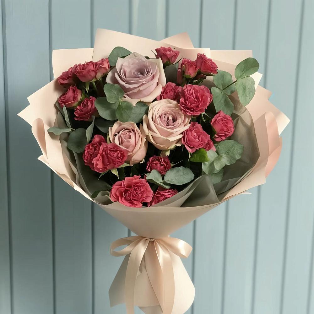 Букет цветов из: Гвоздики и Розы в Кашино