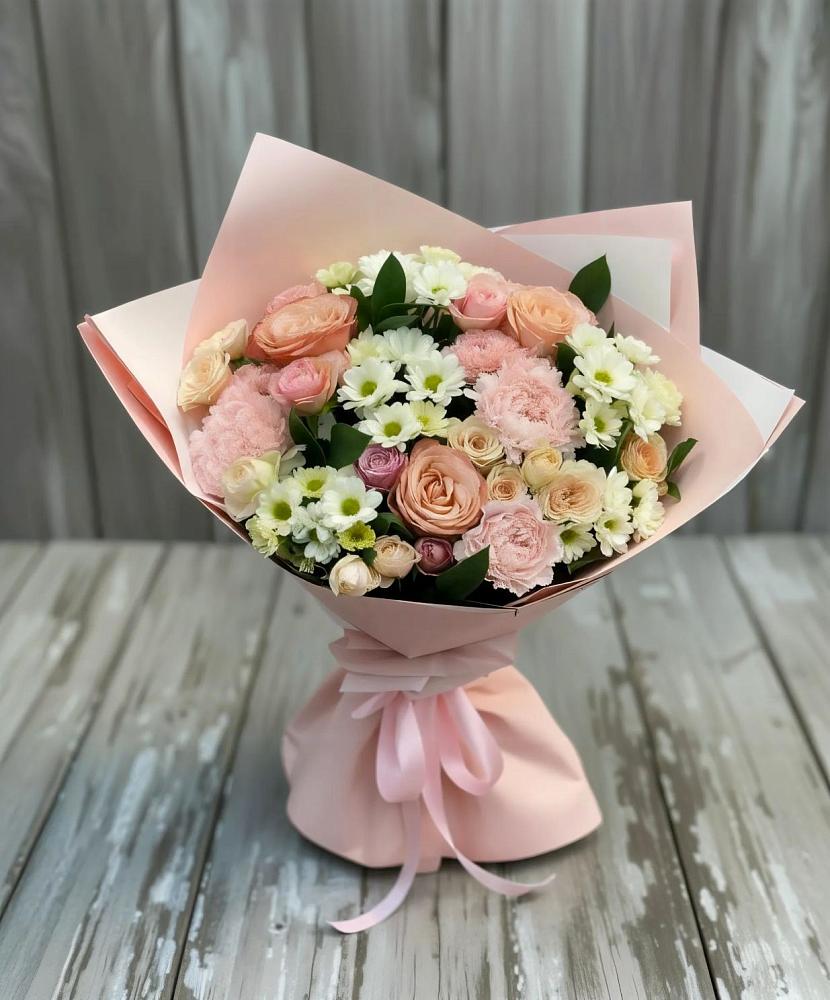 Букет цветов из: Гвоздики, Розы и Хризантемы в Кашино