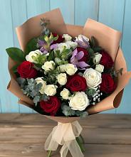 Букет цветов из:  Розы и Альстромерии в Кашино