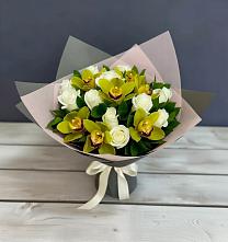 Букет цветов из:  Орхидеи и Розы в Кашино