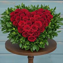 Цветочная композиция из Розы в виде сердца в Кашино