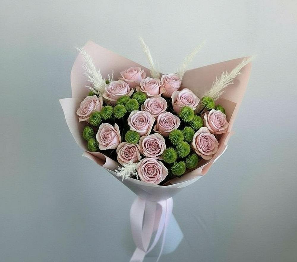 Букет цветов из: Розы и Хризантемы в Кашино