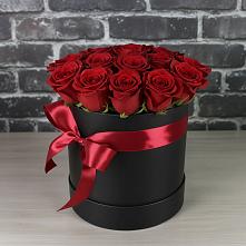 Цветочная композиция из Розы в шляпной коробке в Кашино