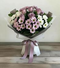 Букет цветов из:  Хризантемы и Розы в Кашино
