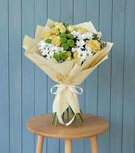 Букет цветов из:  Хризантемы и Розы #REPLACE_PRED# Кашино