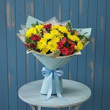 Букет цветов из:  Альстромерии и Хризантемы #REPLACE_PRED# Кашино