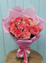 Букет 15 Розовых роз Равель в Кашино