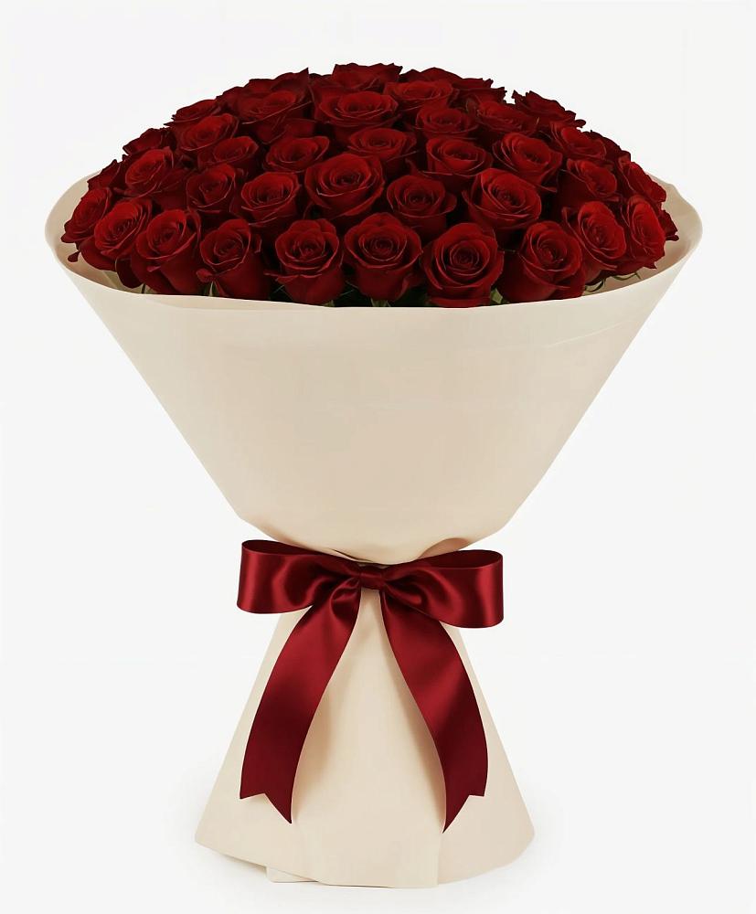 Букет 101 Бордовая роза Блэк Бакарра в Кашино