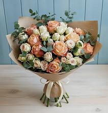 Букет цветов из:  Альстромерии и Розы в Кашино