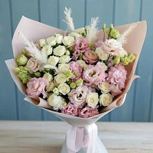 Букет цветов из:  Альстромерии и Розы #REPLACE_PRED# Кашино